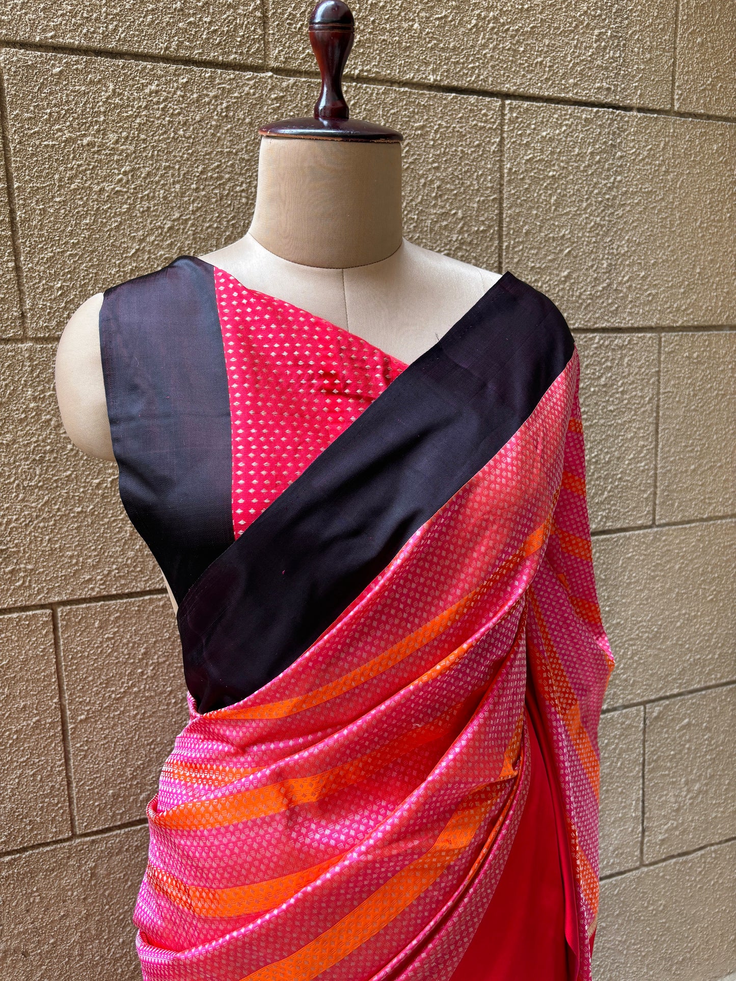 Handloom Katan Kadhua Multicolored Saree