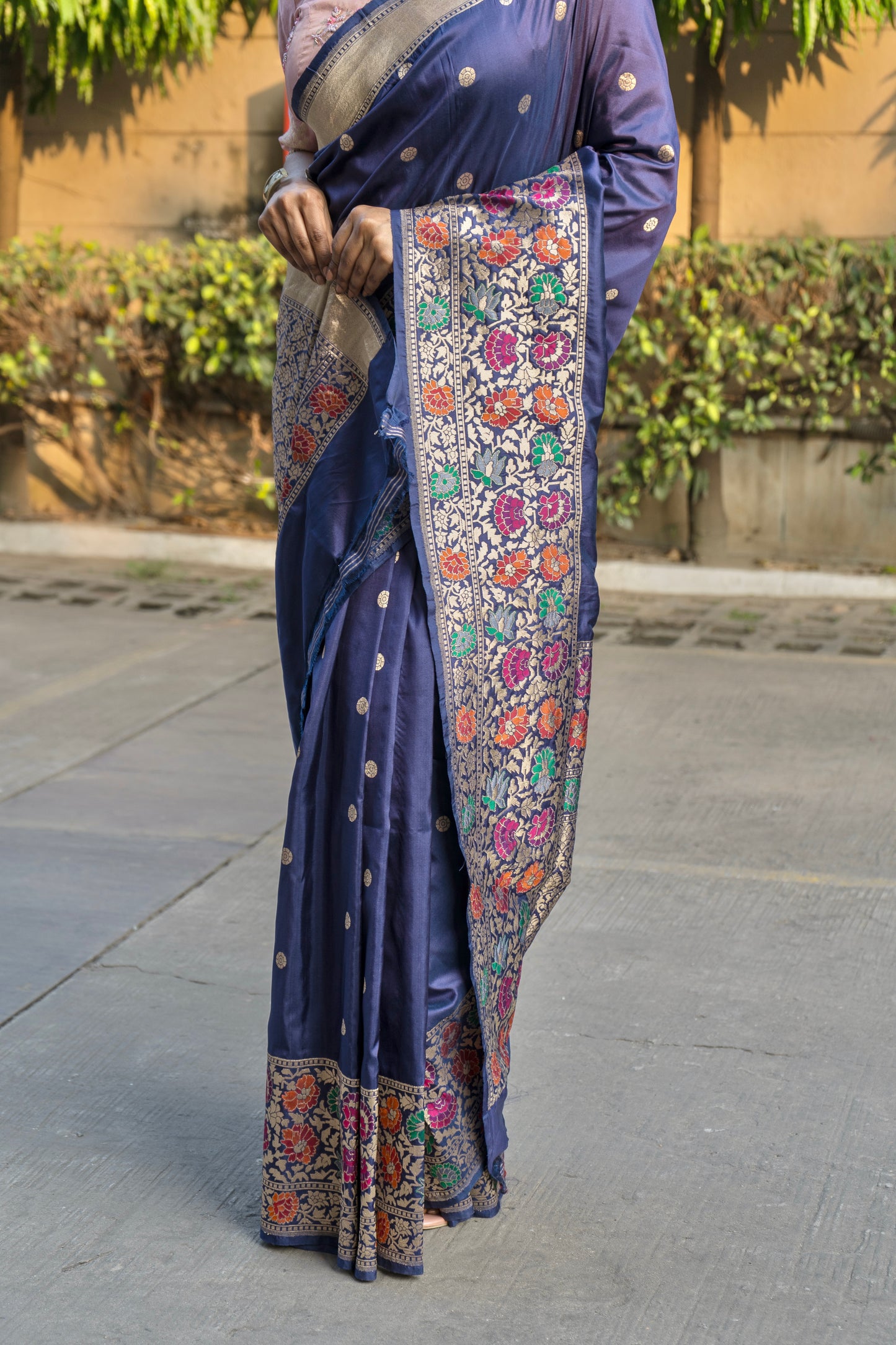 Katan Paithani Blue Saree