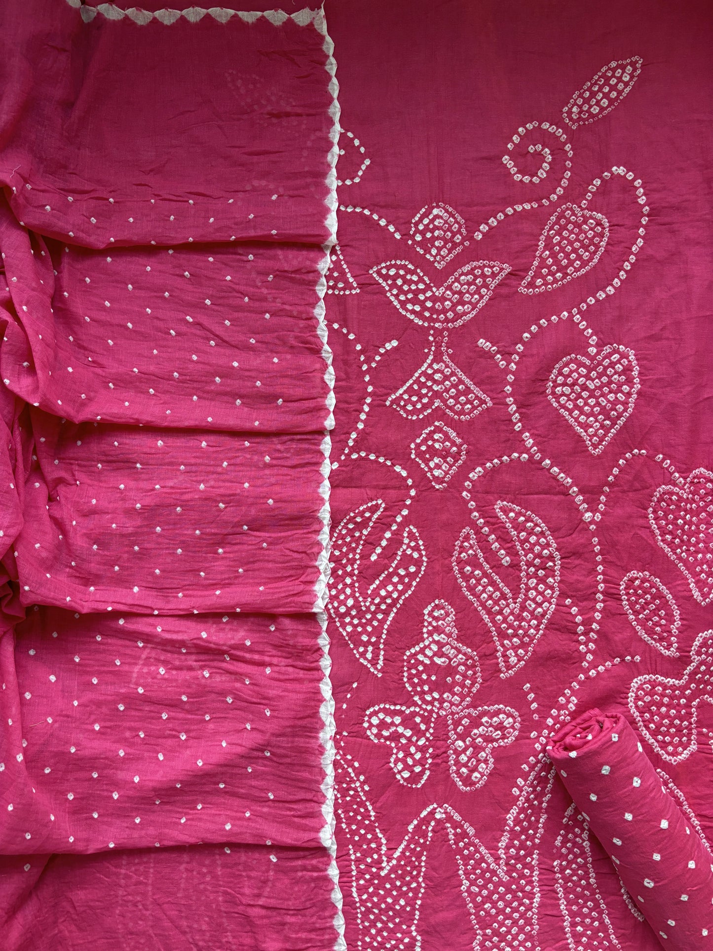 Cotton Bandhej Pink Set