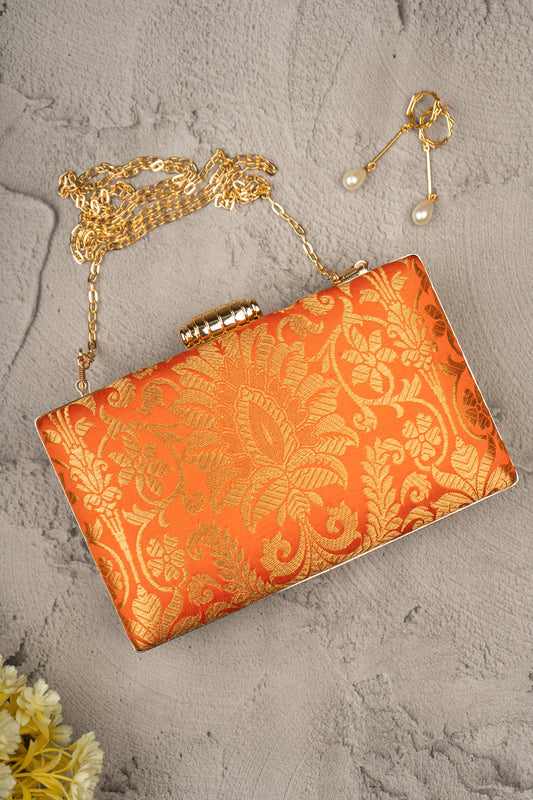 Orange Jamawar Clutch