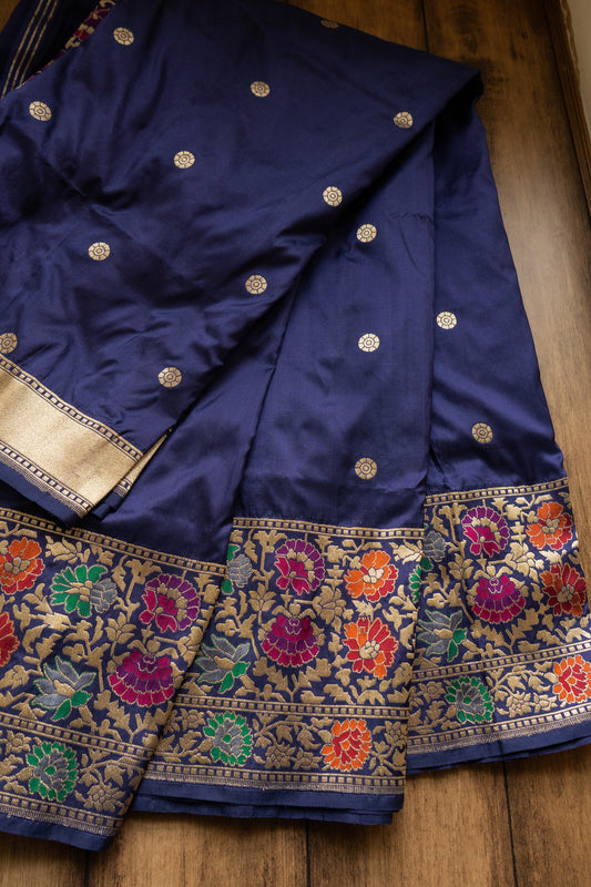 Katan Uppada Blue Saree