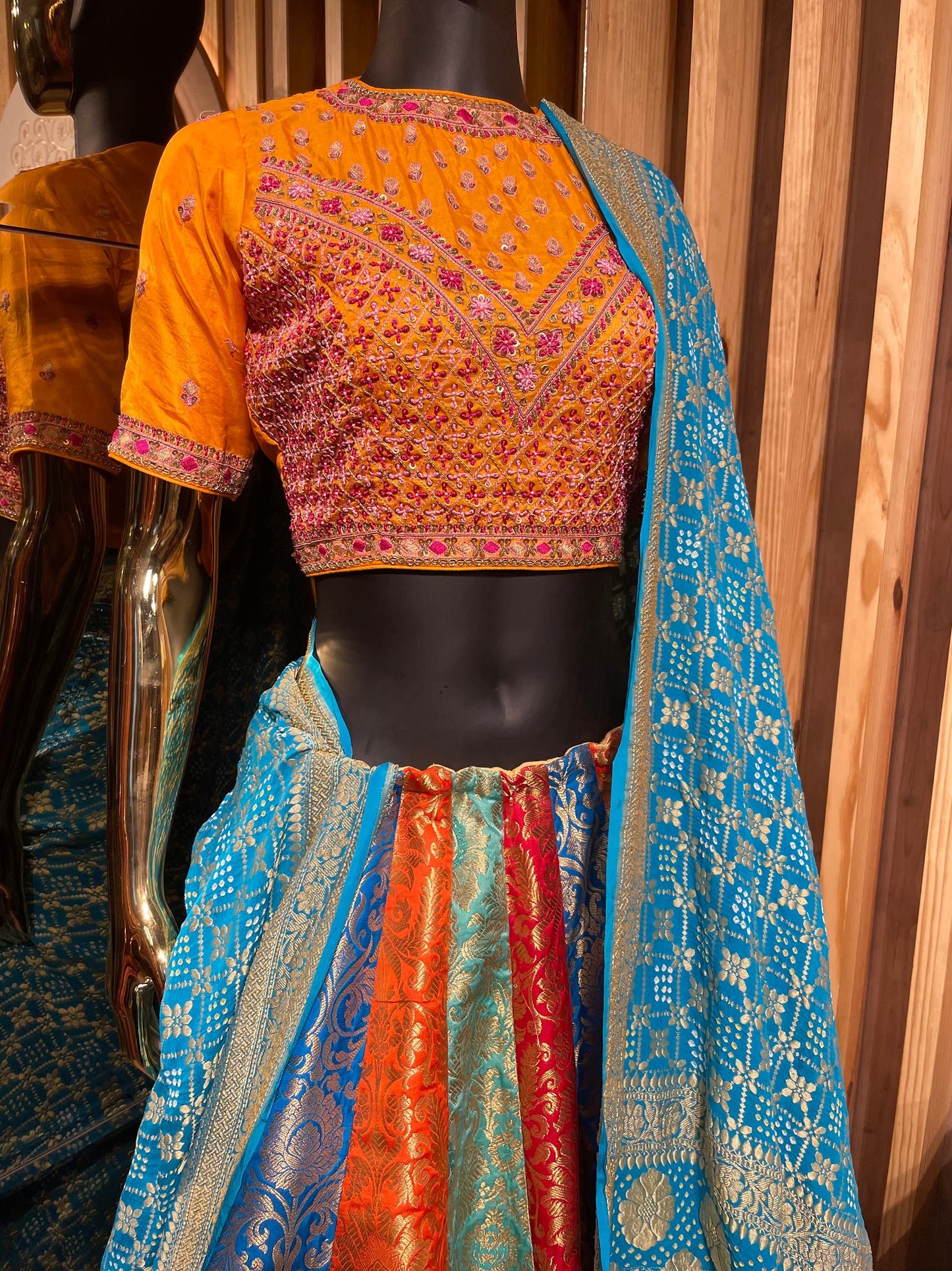 Multi Colour Brocade Silk